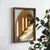 WallXpert uramljena MDF slika NAL186-70, zavojite stepenice pod lukom u svetlim bež tonovima, 50 x 70 cm