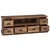 TV stalak s ladicama Prirodna 110 x 30 x 40 cm Čvrsto teak drvo