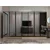 Hanah Home ormar sa reflektujućim staklom Nisa 20653, 315 cm, dore