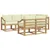 Set vanjskih sofa s jastukom 7 pcs Bijela i krem Poliester