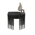 Hanah Home set od 4 umetnutih stočića Telwe, crni mermer / crni