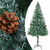 VIDAXL umetno božično drevo/novoletna jelka s storži, 180 cm