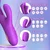 SuperLove Rabbit Flapping G-Spot 3in1 Vibrator Purple