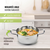 Rosmarino nizki jekleni lonec s stekleno pokrovko POUR&COOK II, 20 cm (2 L)