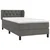 Vidaxl Box spring postelja z vzmetnico temno siva 80x200 cm žamet