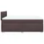 Vidaxl Box spring postelja z vzmetnico temno rjava 140x200 cm blago