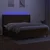 Vidaxl Box spring postelja z vzmetnico LED temno rjava 200x200cm blago