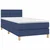 Vidaxl Box spring postelja z vzmetnico modra 100x200 cm blago