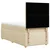 Vidaxl Box spring postelja z vzmetnico krem 90x200 cm blago