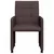 vidaXL Jedilni stoli s kolesi 2 pcs Temno rjava 58 x 65 x 94 cm blago