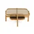 Hanah Home klub sto Olimpus 90, 90 cm, hrast / crni mermer