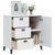 Komoda VIKEN bijela 80 x 40 x 80 cm od konstruiranog drva