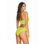 Neonia 2-piece Bra Set With Zipper - Neon Yellow