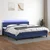 Vidaxl Box spring postelja z vzmetnico LED modra 200x200 cm blago