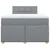 Vidaxl Boxspring postelja z vzmetnico svetlo siva 120x190 cm blago