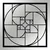 Wallity Zidna dekoracija Golden Ratio, 52x52 cm, 1.2mm, Crna