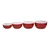 4-piece preparation bowls, plastic, with lid, Empire Red - KitchenAid