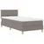 LED Box Spring Krevet Sivo-smeđa 100 x 200 cm tkanina