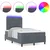 LED Box Spring Krevet Tamno siva 120 x 190 cm Baršun