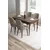 Hanah Home trpezarijski set Tia, sto i 4 stolice, ploča u dekoru drveta Baroque, kapućino tkanina Babyface