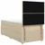 vidaXL Postelja boxspring z vzmetnico Krem 100 x 200 cm Blago