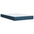Vidaxl Box spring postelja z vzmetnico modra 90x200 cm blago