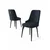 Hanah Home Set stolica Newa, 46x94x46 cm, 2 komada, Antracit-crna