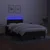 vidaXL Box spring postelja z vzmetnico LED črna 120x190 cm blago