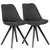 Bruxxi Jedilni stol Kelly (SET 2 kosa), tekstil, antracit