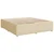 Vidaxl Box spring postelja z vzmetnico krem 180x200 cm blago