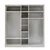 HANAH HOME Ormar Rb 185 14 mat bele boje (167RAB1207)