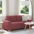 Vidaxl Dvosed vinsko rdeč 180x77x82 cm blago