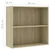 Ormarić za knjige s 2 razine boja hrasta 80x30x76,5 cm iverica