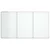 Magnetna bijela ploča sklopiva 120 x 80 x 1,7 cm aluminijska