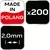 Križni distančnik 2,0 mm, 200 kosov 61-108