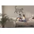 WallXpert metalni zidni ukras 5263, geometrijska mačka u hodu, 60 x 48 cm, crni