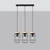 Sollux SL.1264 - Luster na sajli GOTTO 3xE27/15W/230V crna