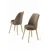Hanah Home Set stolica Pefa, 45x91x42 cm, 4 komada, Zlatno-smeđe boje