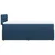 Vidaxl Box spring postelja z vzmetnico modra 90x190 cm blago