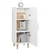 vidaXL Komoda bela 34,5x34x90 cm konstruiran les