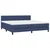 Vidaxl Box spring postelja z vzmetnico moder 200x200 cm blago