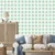 Tapeta Basic Retro Checkered White and Mint 50x1000 cm