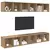 Set TV komoda Zidne 4 pcs Umjetnički hrast 37 x 37 x 107 cm