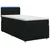 Postelja boxspring z vzmetnico Črna 90 x 190 cm Blago