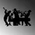 Wallity Zidna dekoracija Musicians - L, 70 x 46 cm, Crna