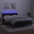 vidaXL Box spring postelja z vzmetnico LED črna 140x200 cm žamet