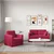 Set sofe 2 pcs Vinska crvena 138 x 78 x 80 cm Baršun