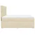 Vidaxl Box spring postelja z vzmetnico krem 180x200 cm blago