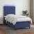 Krevet box spring s madracem LED plavi 100x200 cm od tkanine