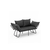 Atelier del Sofa Dvosed na razvlačenje Viper 2, Tamnosivi